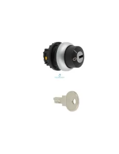 Sélecteur à clé Eaton M22-ws à 2 positions, plat, MS1, à impulsion